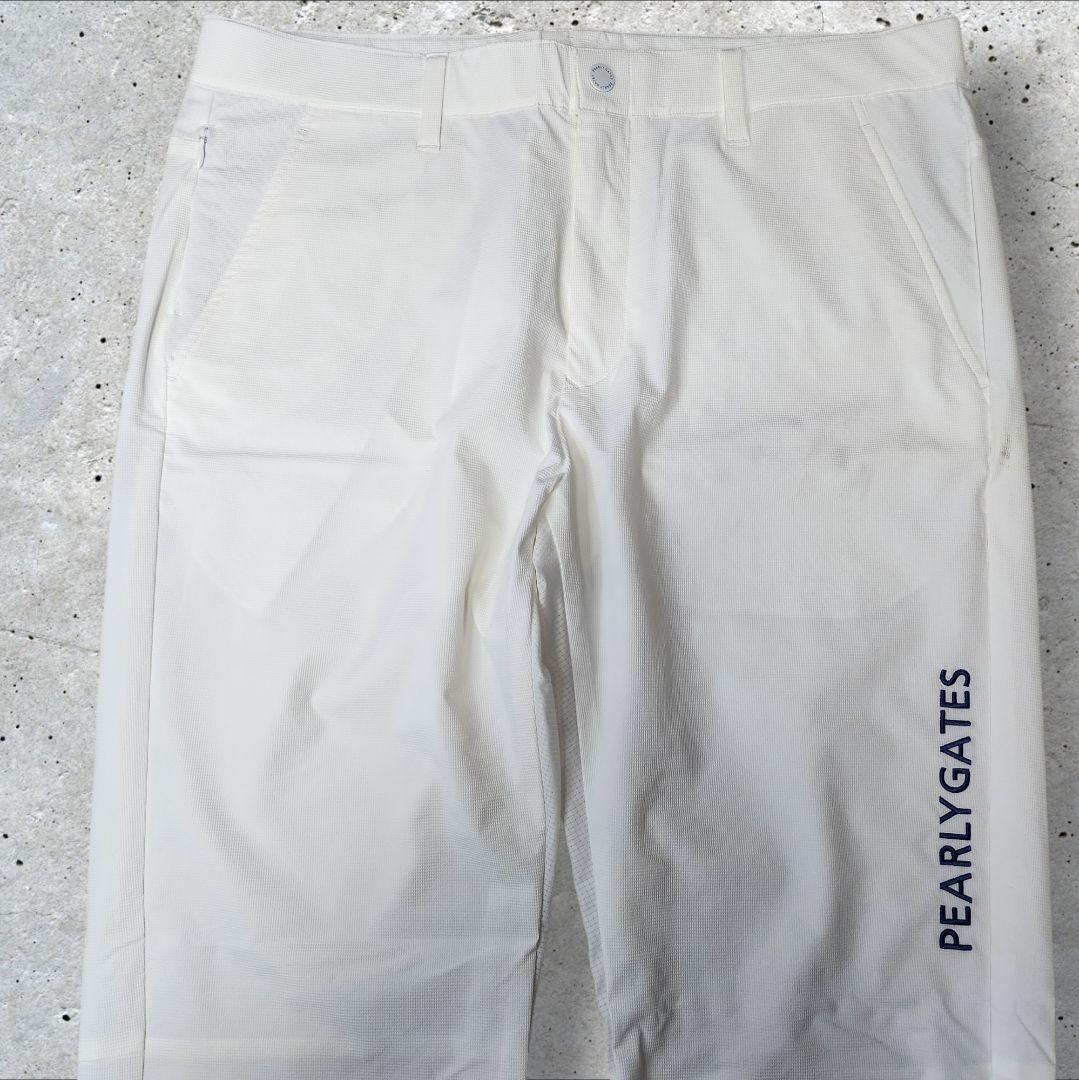 【美品】PEARLY GATES◆パーリーゲイツ◆ナイロンパンツ◆白◆サイズ7