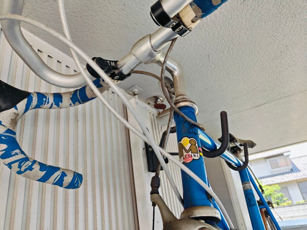 パナソニック クロモリ 青いスポーツサイクル Shimano 3段変速