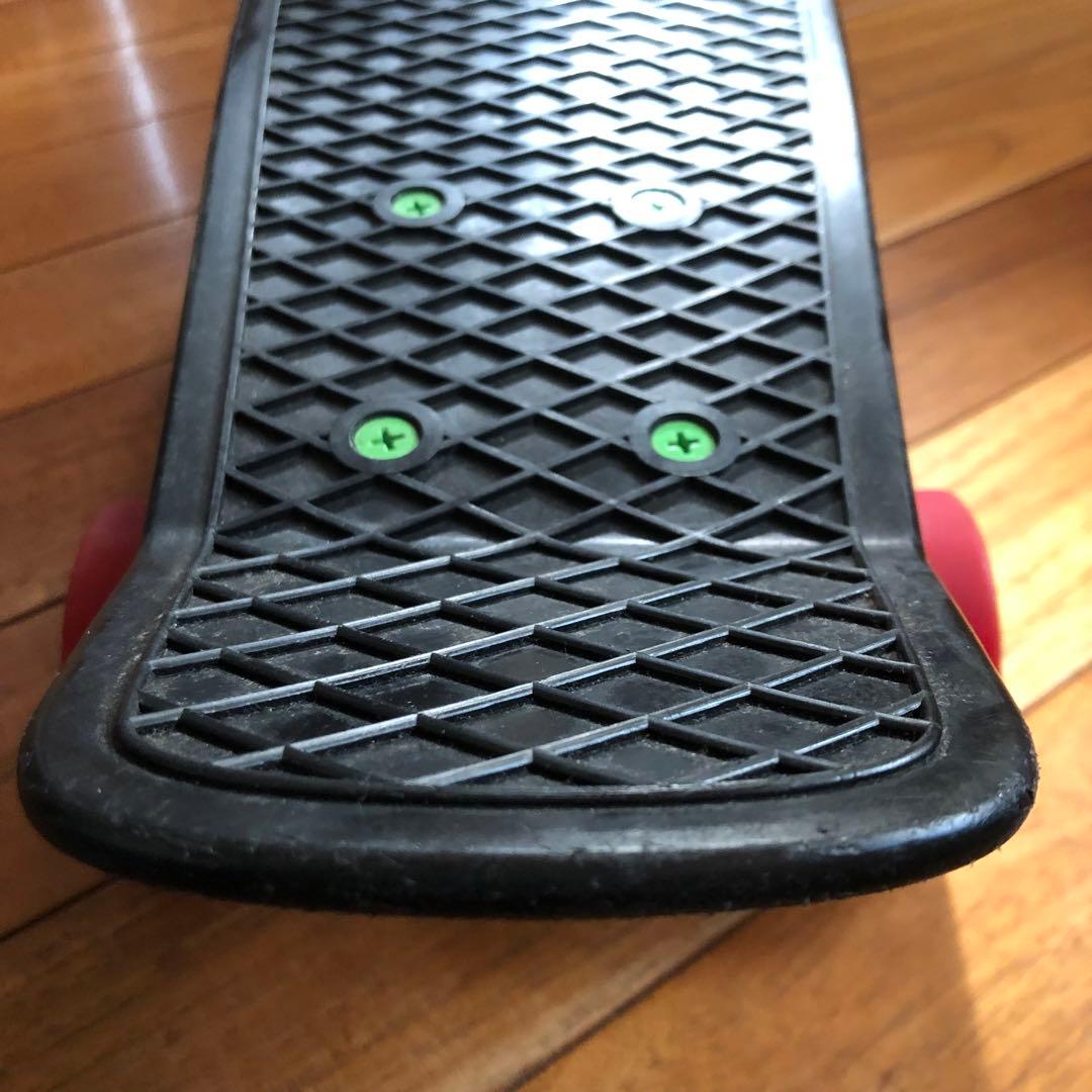 Penny スケートボード 黒 ラスタカラー傷少ない動き良好ペニークルージング