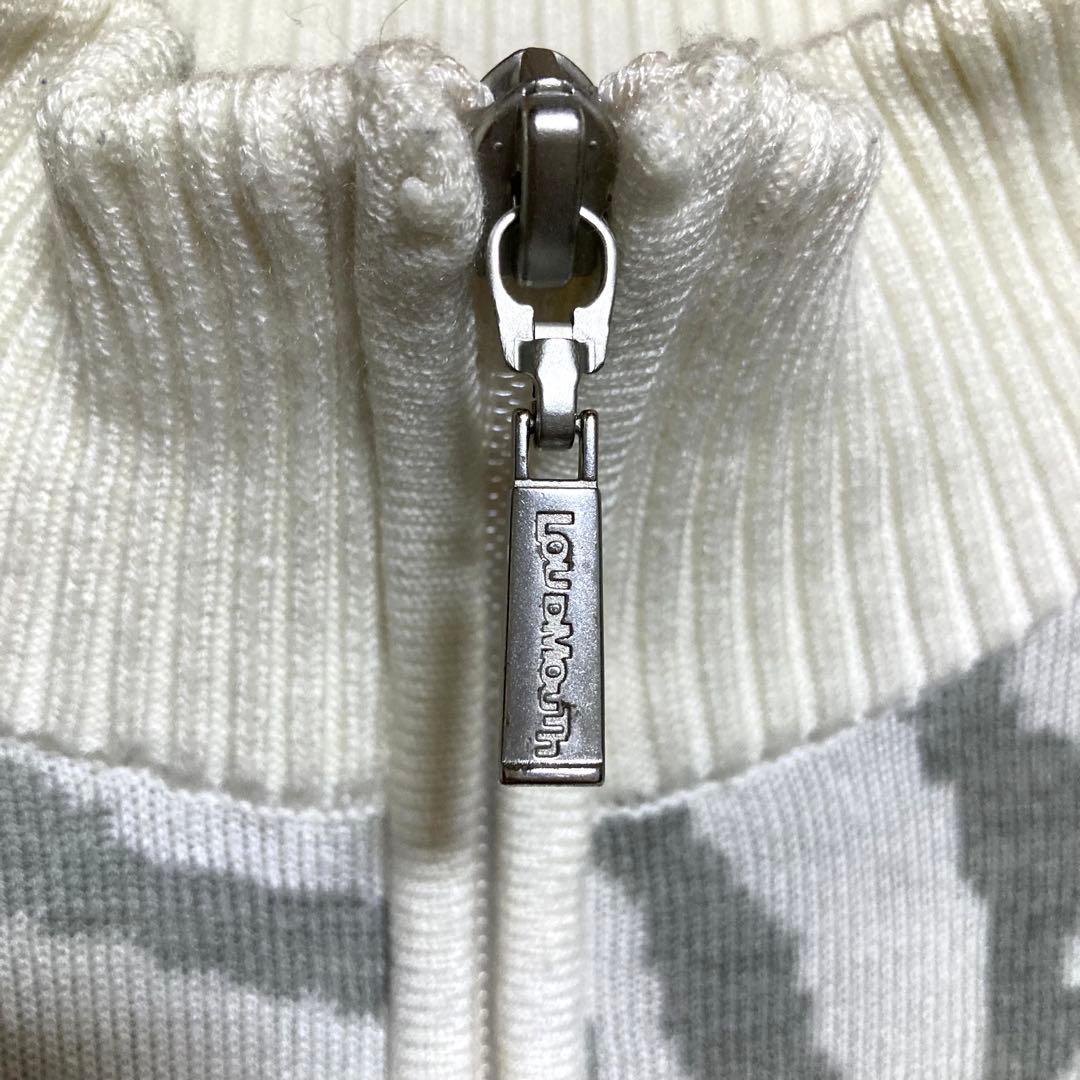 LOUDMOUTH ラウドマウス ゼブラ柄 ハーフジップセーター ニット XL