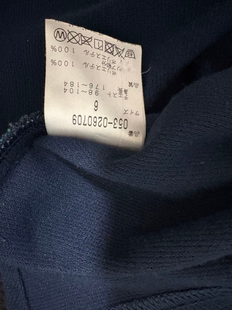【美品】パーリーゲイツ 半袖ポロシャツ ネイビー サイズ6 LL 89 襟ロゴ