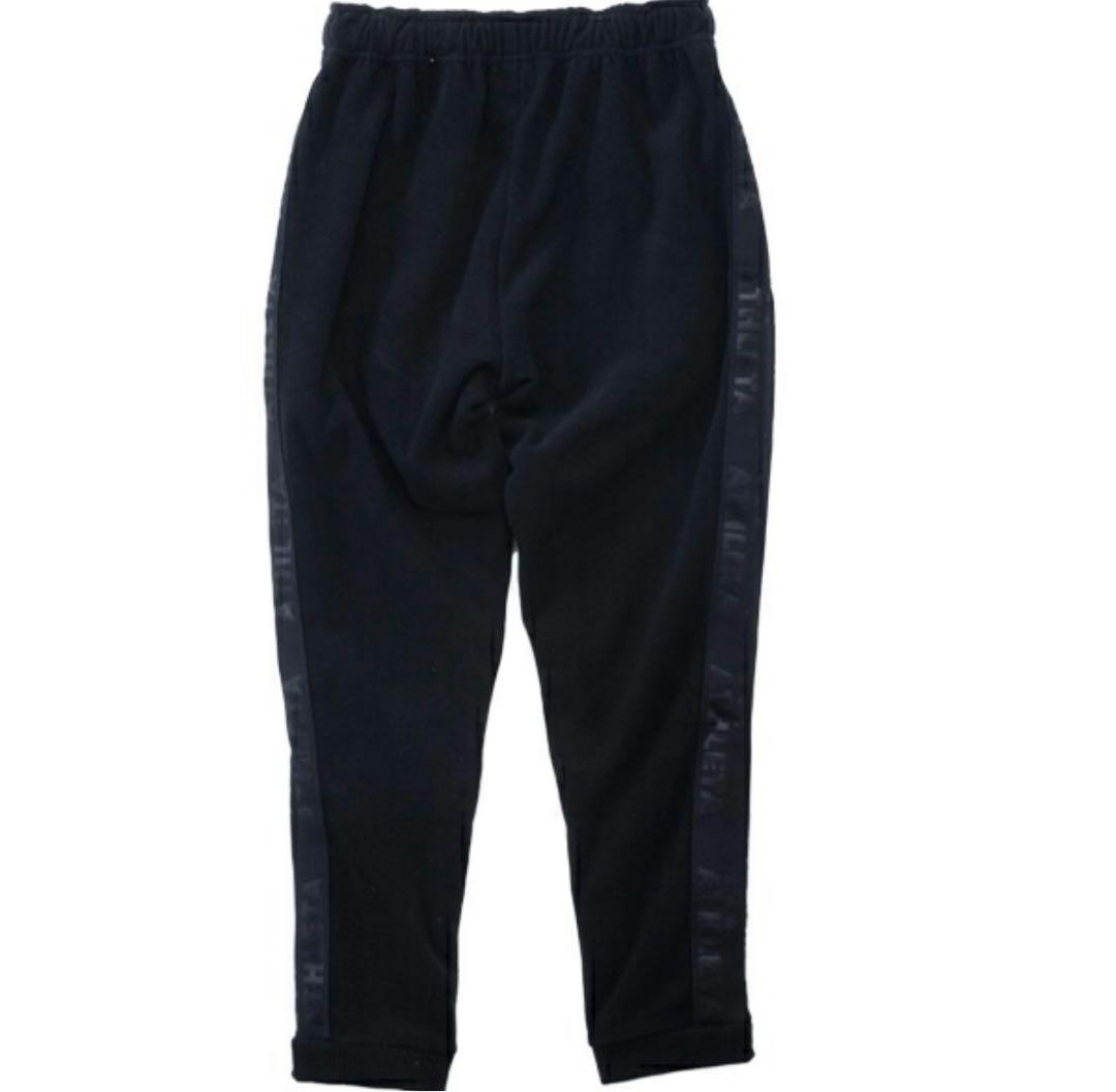 ATHLETA フルジップパーカー スウェットパンツ セット ブラック　フリース