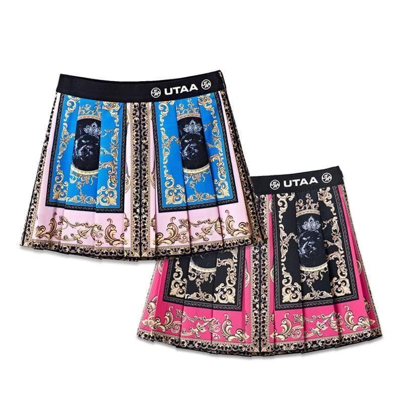【新品】UTAA♡ゴルフウェア　ゴージャズスカート　インナー付♡ピンク　S