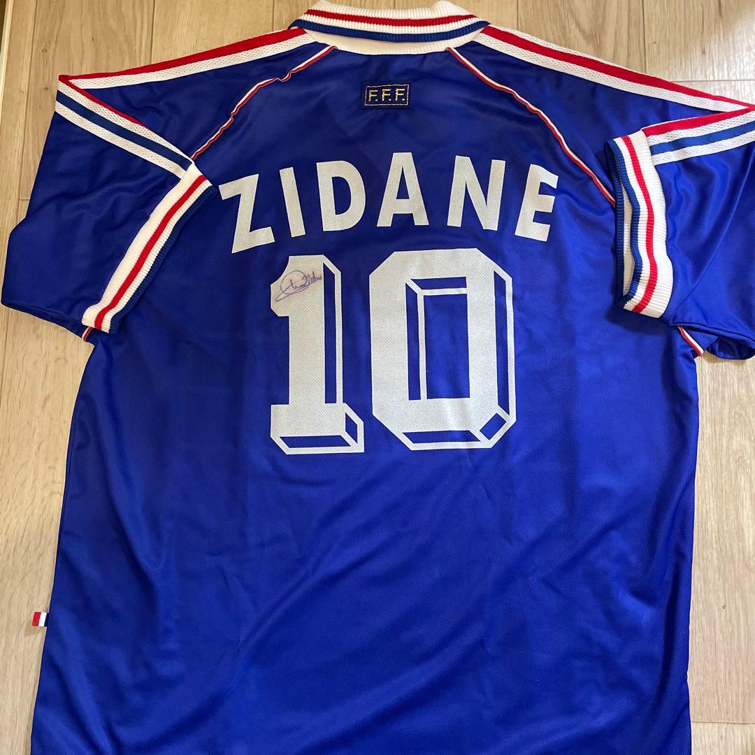 adidas フランス代表 ZIDANE 10 XLジャージ　サイン入り
