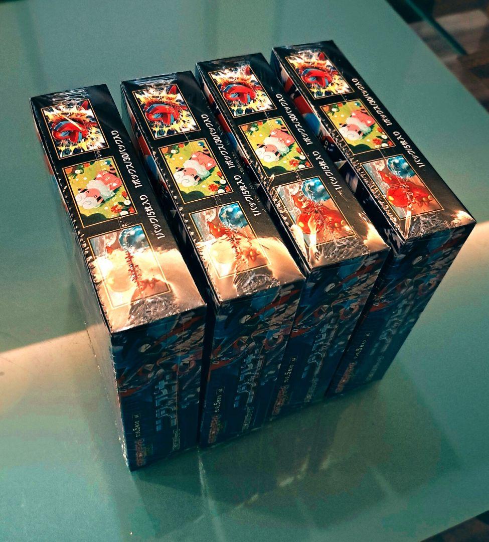完全新品未開封品ポケモンカードゲームニンジャスピナー4BOXセットシュリンク付き
