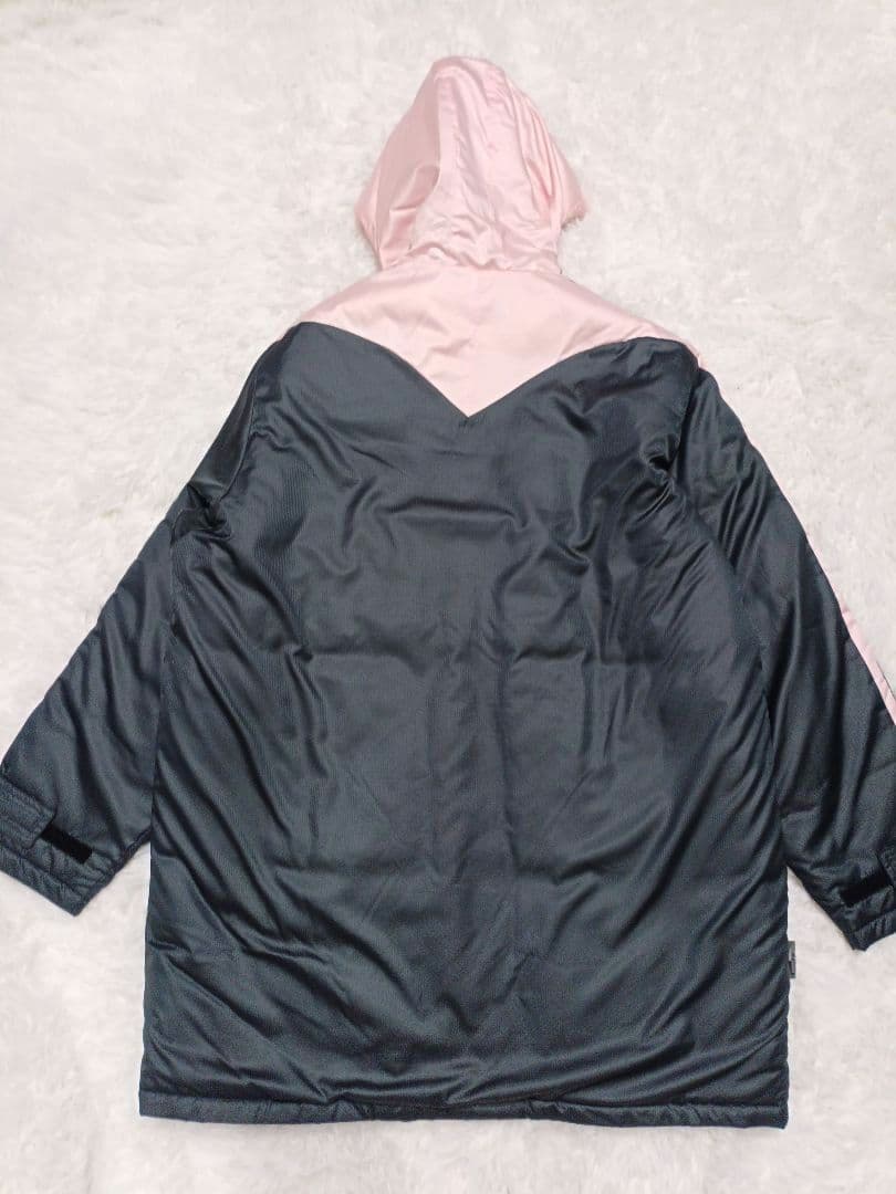 新品 adidas ベンチコート レディース グレー ピンク M