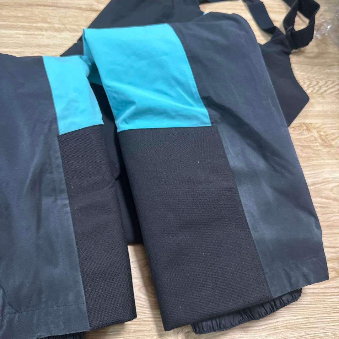 TEAM DESCENTE デサント スキー　ビブパンツブラック×ターコイズ　L