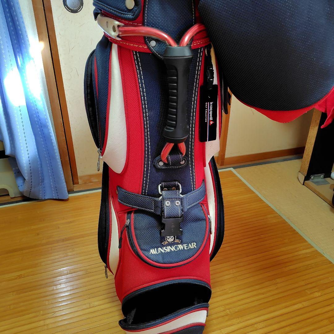 Munsingwear ゴルフキャディバッグ 赤・ネイビー