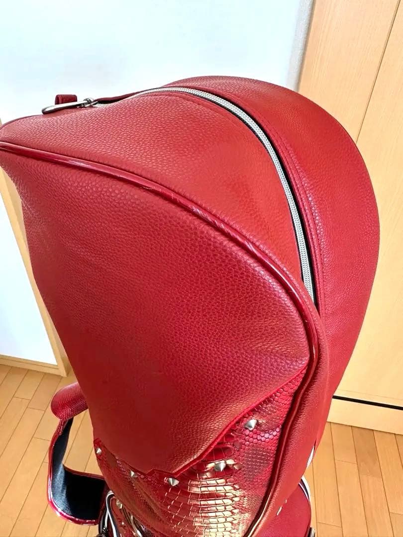 ✴︎美品✴︎ ダンスウィズドラゴン ゴルフバッグ クロコ型押し レッド
