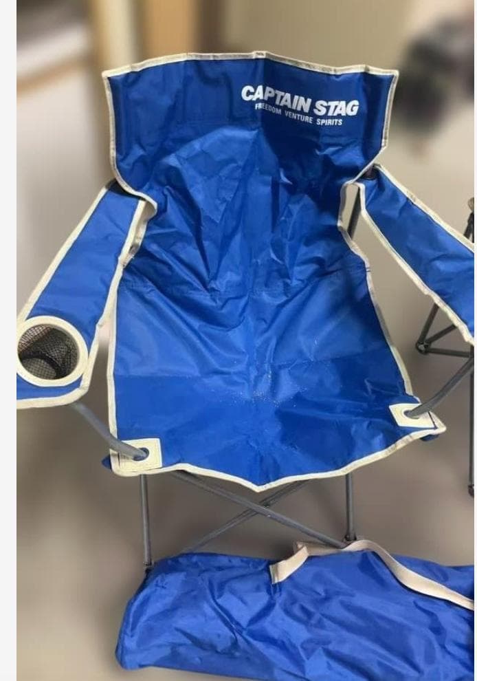 【5脚セット】キャプテンスタッグ アウトドアチェア 折りたたみ椅子 収納袋付き