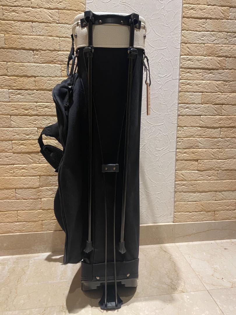 木の庄スタンド式黒ゴルフバッグ