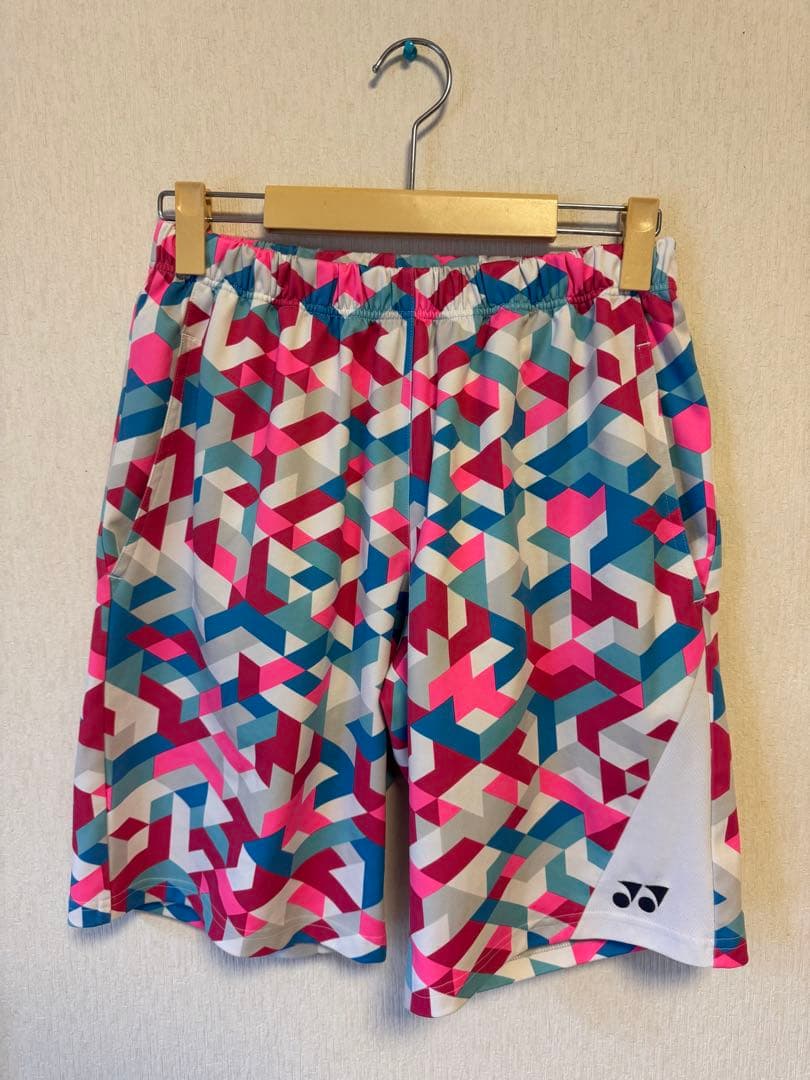 YONEX ヨネックス ハーフパンツ Oサイズ 幾何学柄 柄パン