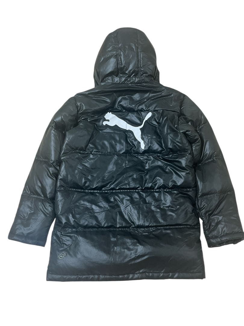 Puma ブラック ミドル丈　ハーフダウンコート ＬFoundation