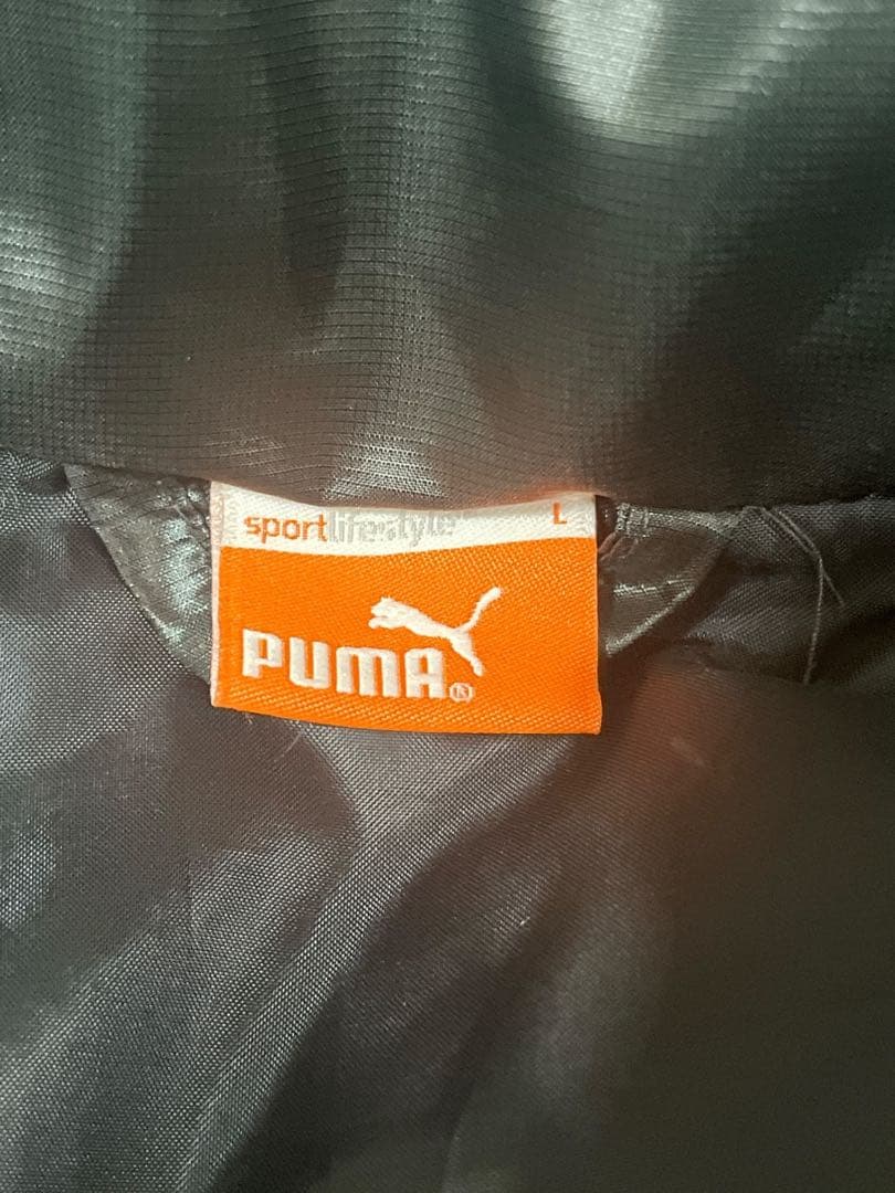Puma ブラック ミドル丈　ハーフダウンコート ＬFoundation