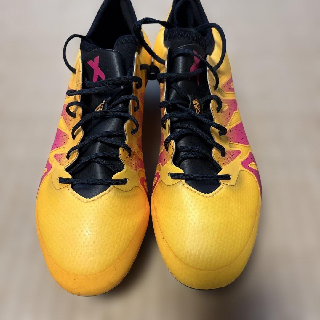 adidas サッカーシューズ イエロー/ブラック/ピンク　取り替え式