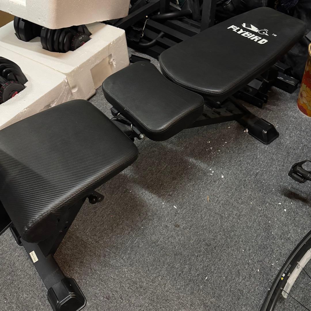 FLYBIRD トレーニングベンチ 3方向可変傾斜ベンチ 折りたたみ式