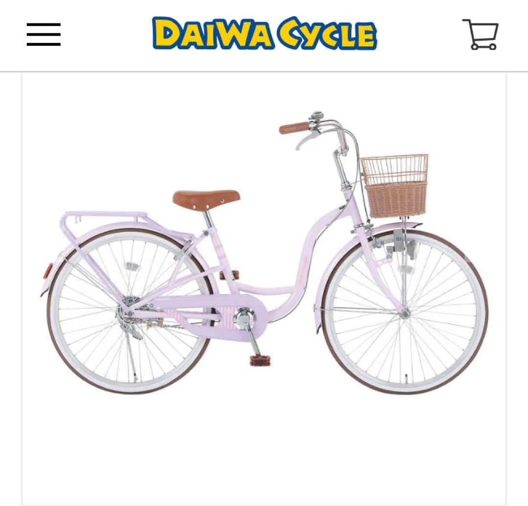 子供用自転車　ダイワサイクル シルバーリングキュート　パープル24インチ