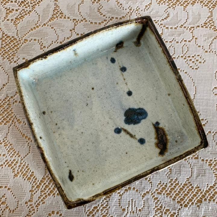 廣永窯 角鉢 盛り鉢 陶磁器 スクエア 懐石 茶事 和皿