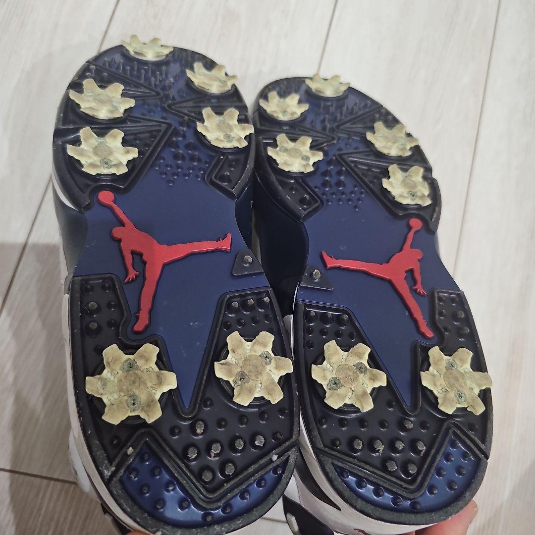 Air Jordan 6 ネイビー/ホワイト ゴルフシューズ