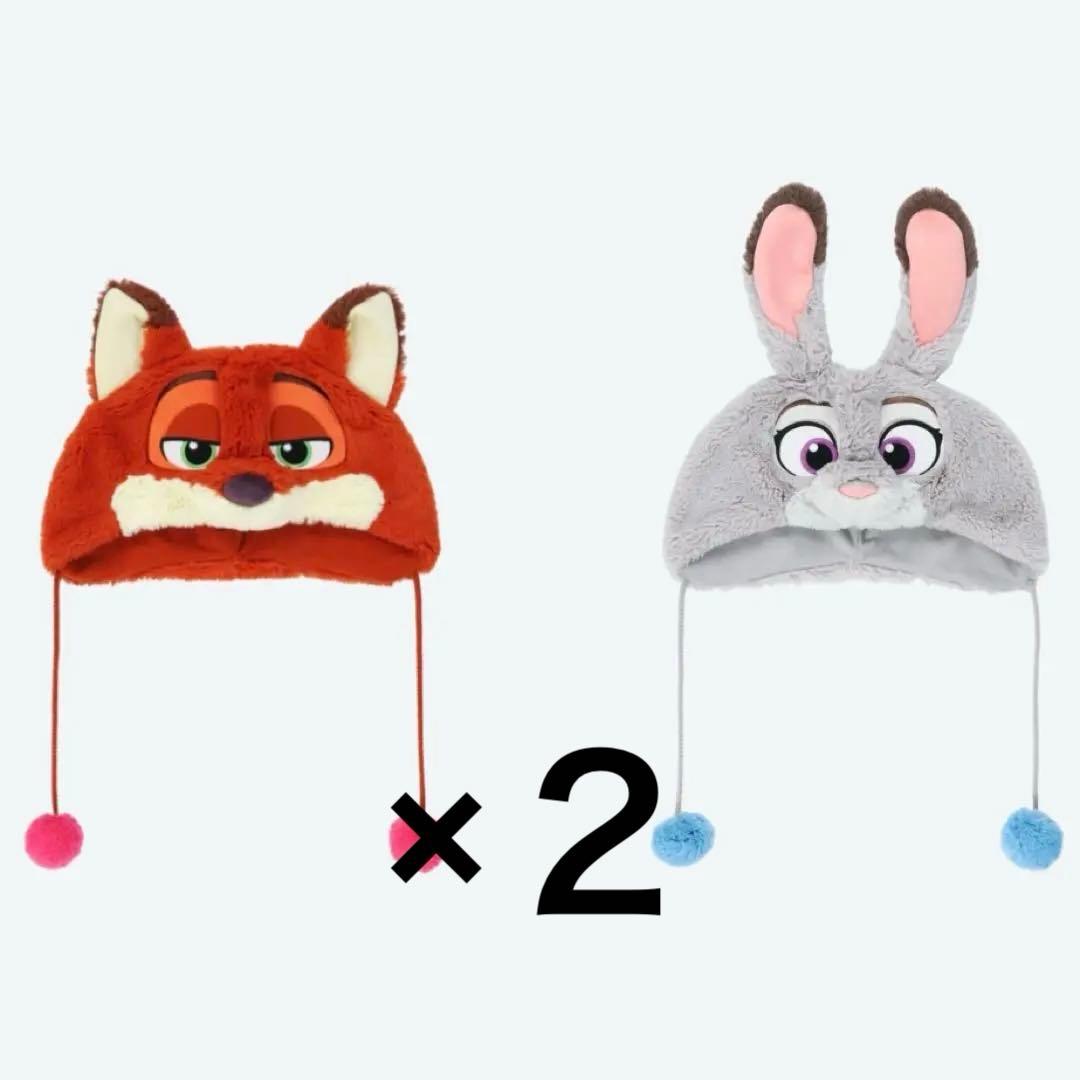 ディズニー ファンキャップ ズートピア ニック ジュディ 2点ずつ