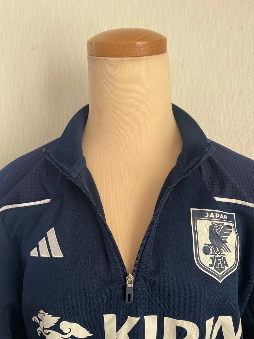 美品 なでしこジャパン トレーニングジャージ ハーフジップ 2XLサイズ 紺色