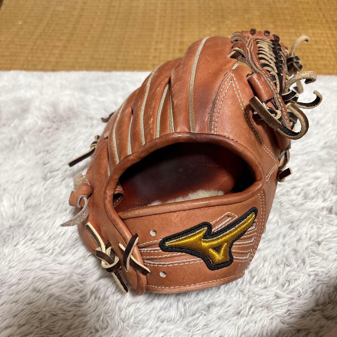ミズノプロ 軟式グローブ 茶色 レースアップ