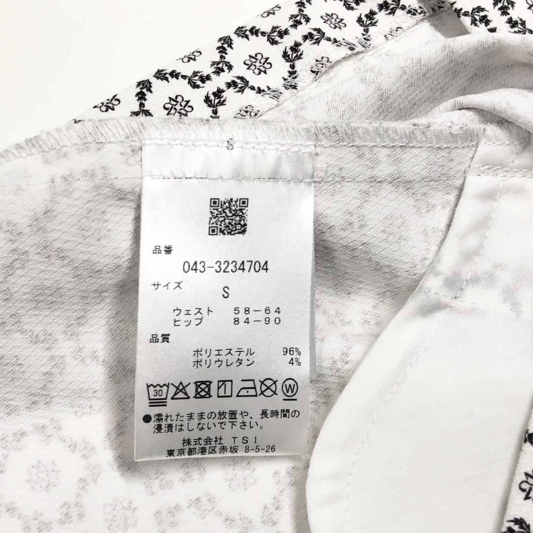 ○★新品未使用　St ANDREWS　アザミケルトプリントスカート　S　ホワイト