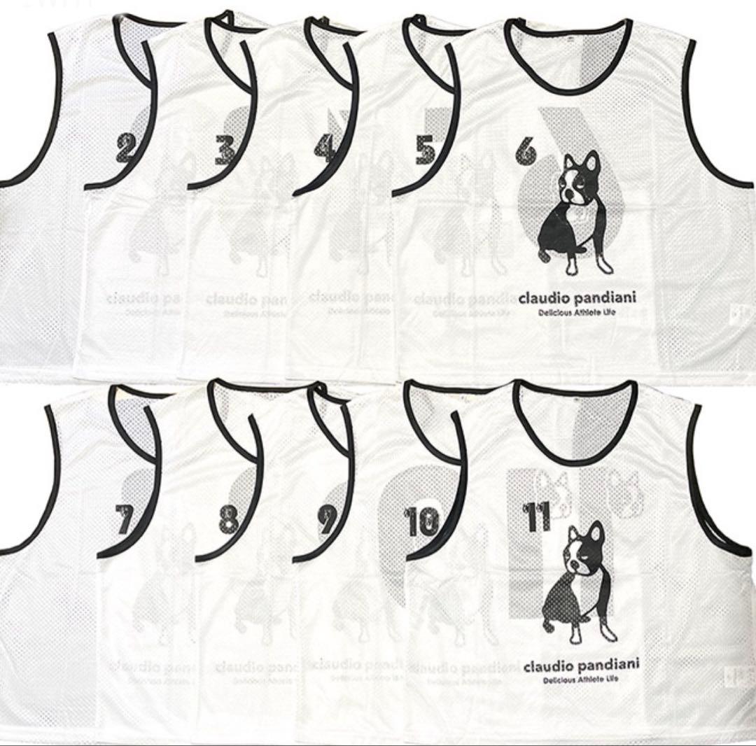 claudio pandiani ビブス ホワイト フリーサイズ 新品未使用