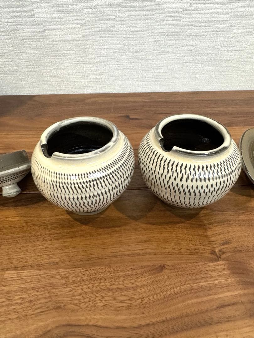 【新品未使用】小鹿田焼　1合薬味壺セット