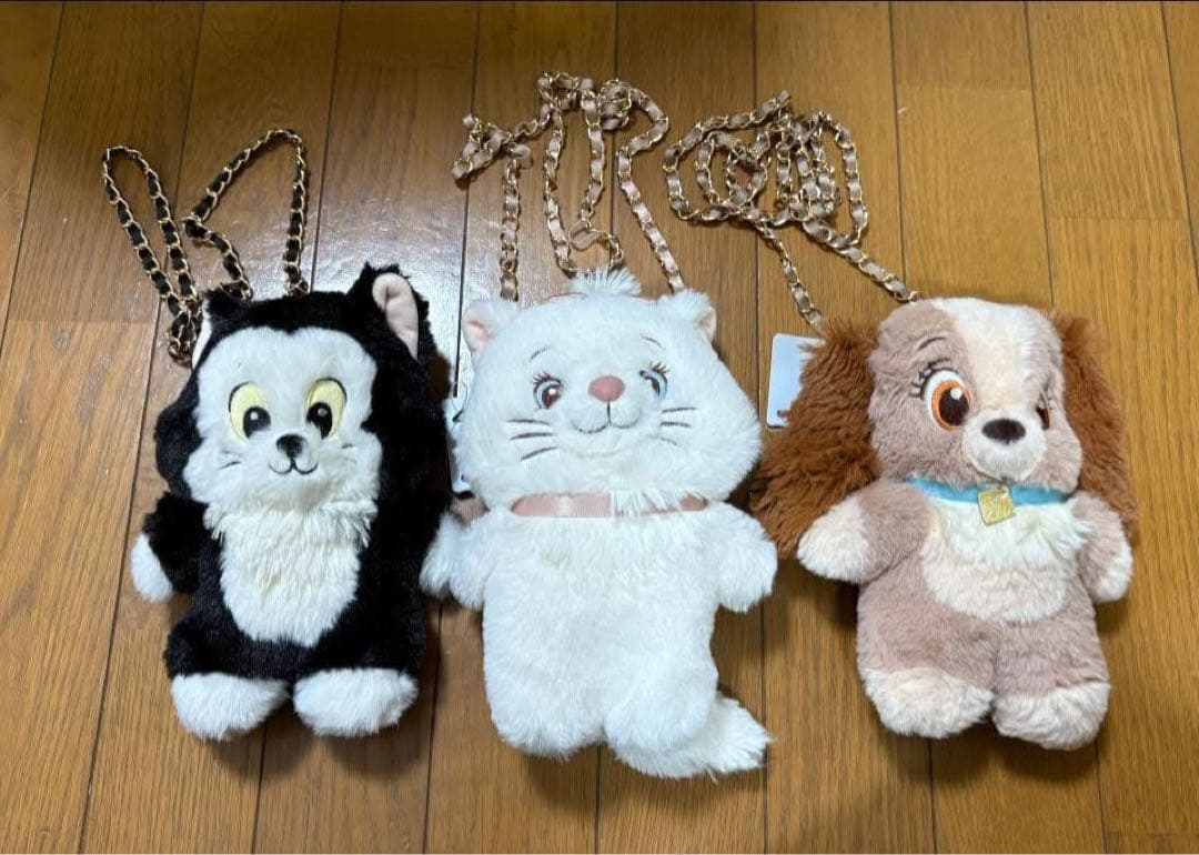 Disney ぬいぐるみポーチ 動物キャラクター 3点セット