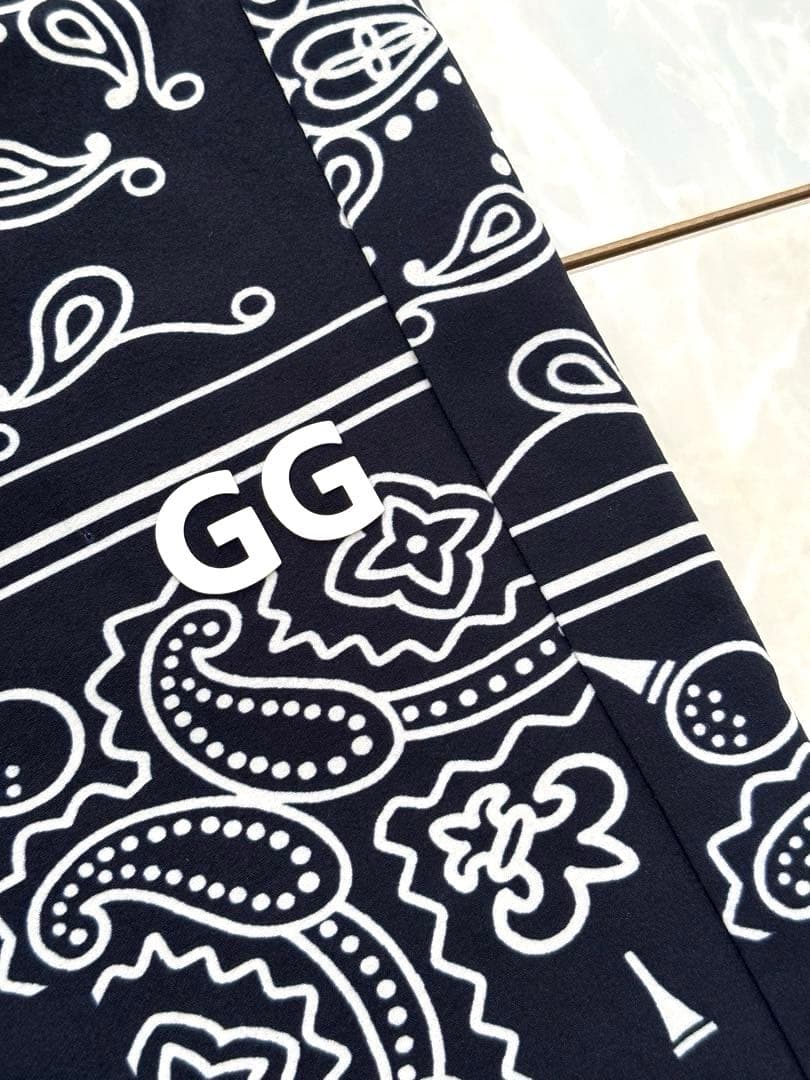 美品　PGG ペイズリー柄ゴルフパンツ　4 PEARLY GATES ネイビー
