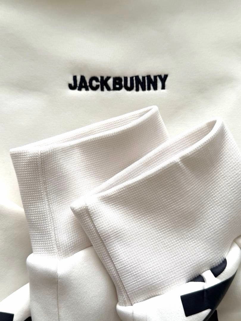 【美品】JACK BUNNY 裏フリースフード付きトレーナー ホワイト