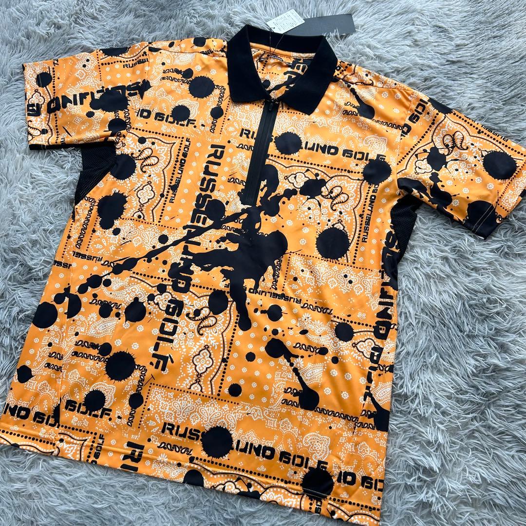 新品　ラッセルノ　セットアップ　ハーフジップ　半袖シャツ　ハーフパンツ　サイズ6
