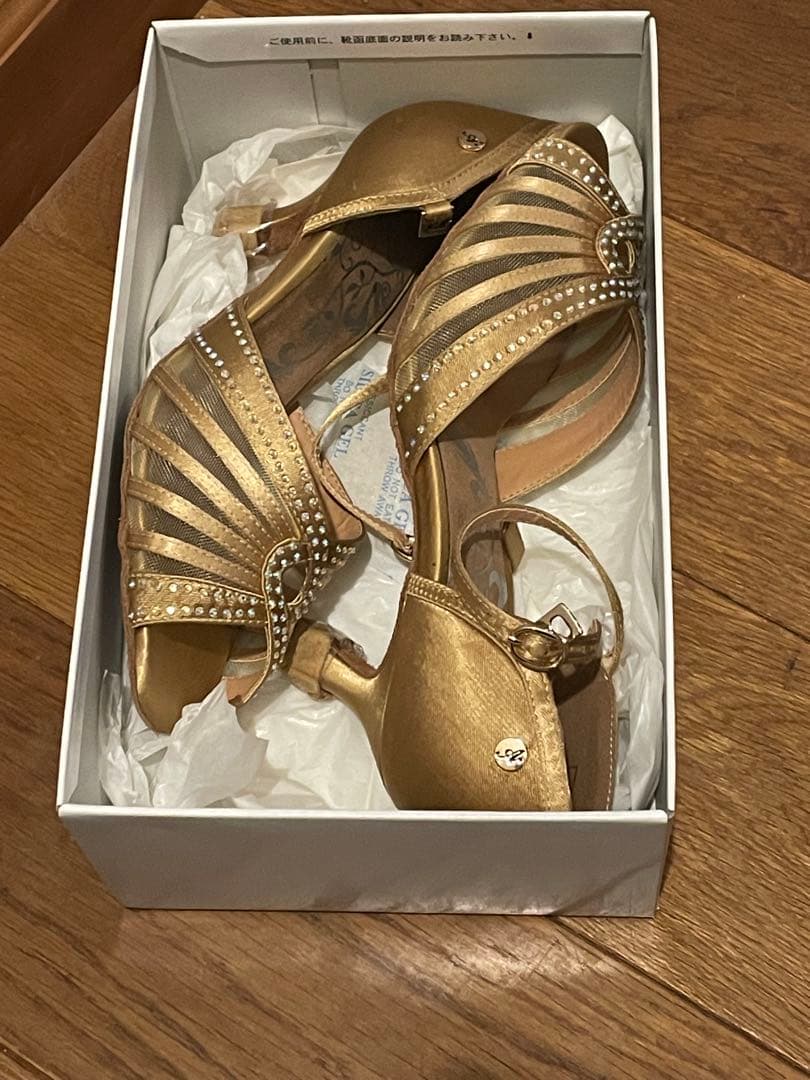 Aplus Dance Shoes ゴールドヒールシューズ