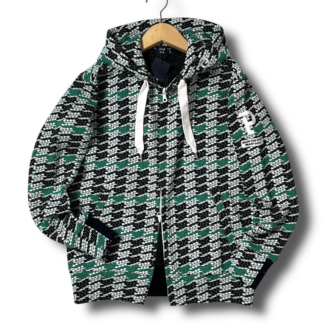 1 定価3.7万 パーリーゲイツ フクレジャガード スウェット パーカー 121