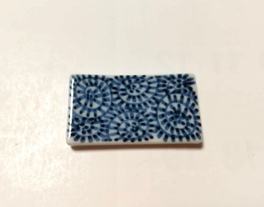 源右衛門窯 染錦 染付 絵柄違い 箸置き 5種類 5客組 未使用品