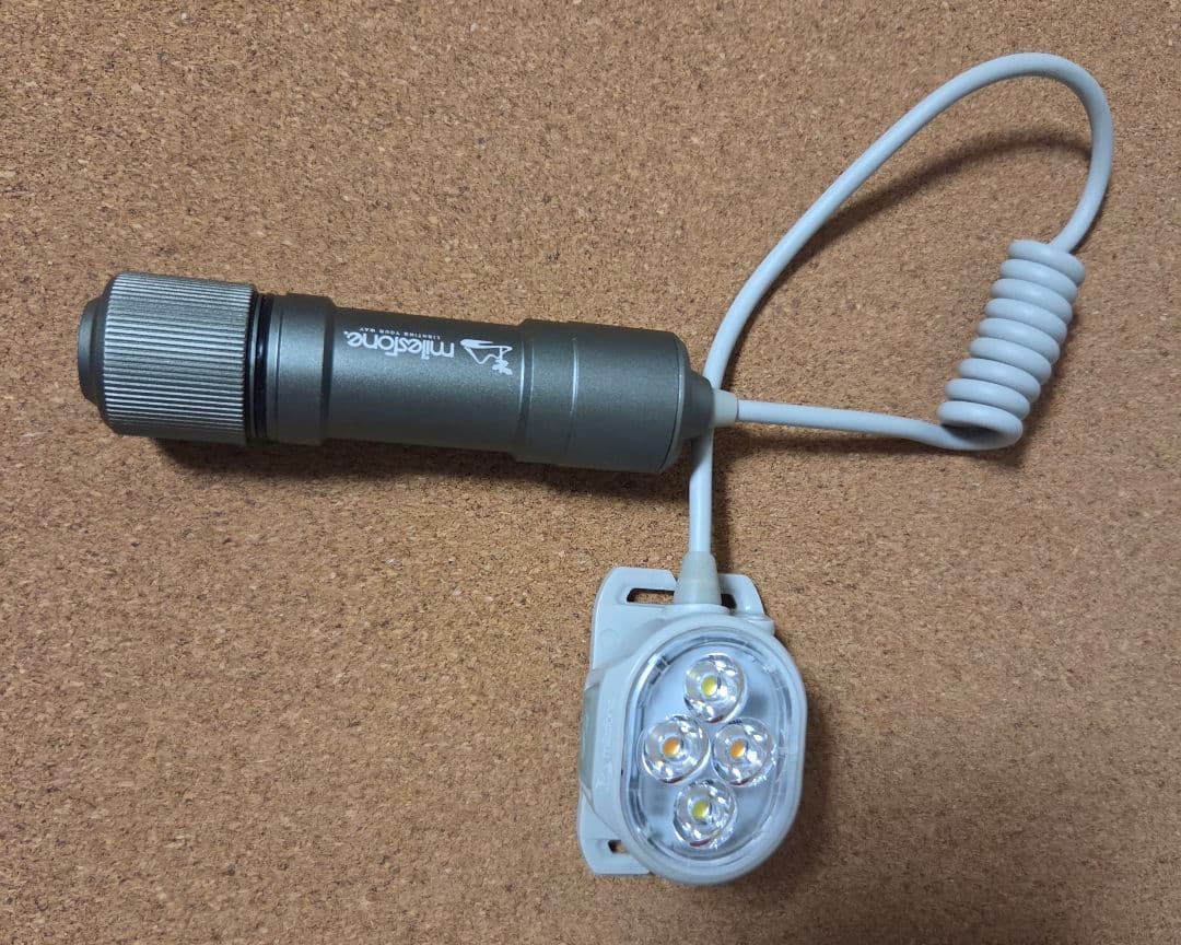 MS-l1+RUSHLIGHT 2.0 ボディバッグ グレー ライト付き
