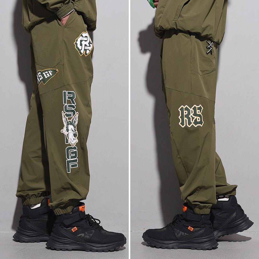 新品 ラッセルノ ゴルフ マルチロゴ ロングパンツ カーキ M 4 ゴルフパンツ