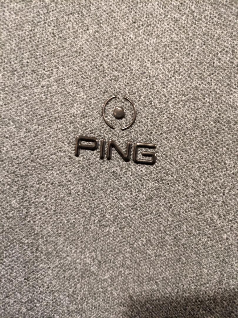 【新品／タグつき】PING　フルジップニットブルゾン　グレー　Ｌ