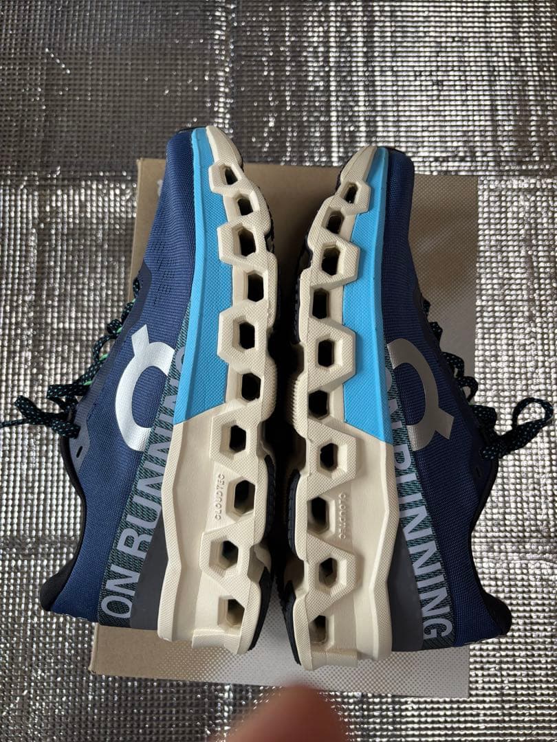 On Cloudstratus 2メンズネイビー ランニングシューズ25.5cm