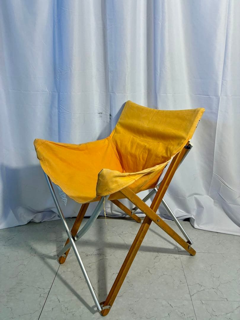 ⑤M28【現状品】 peak アウトドアチェア オレンジ　Takeチェア