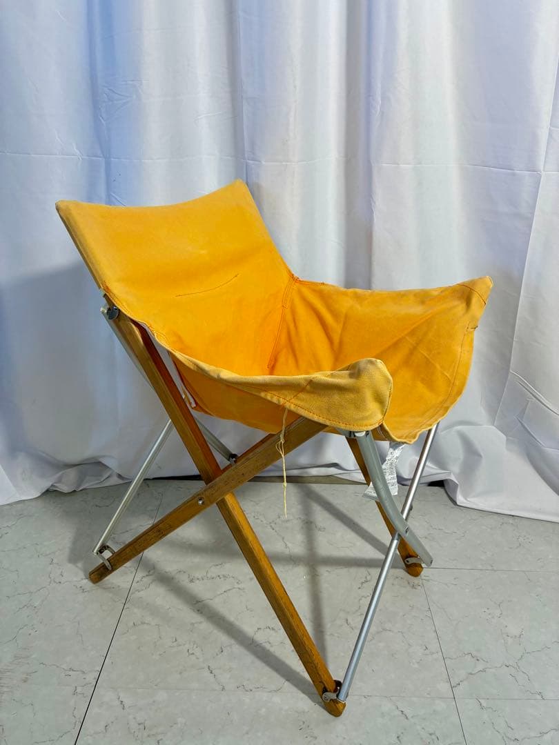 ⑤M28【現状品】 peak アウトドアチェア オレンジ　Takeチェア