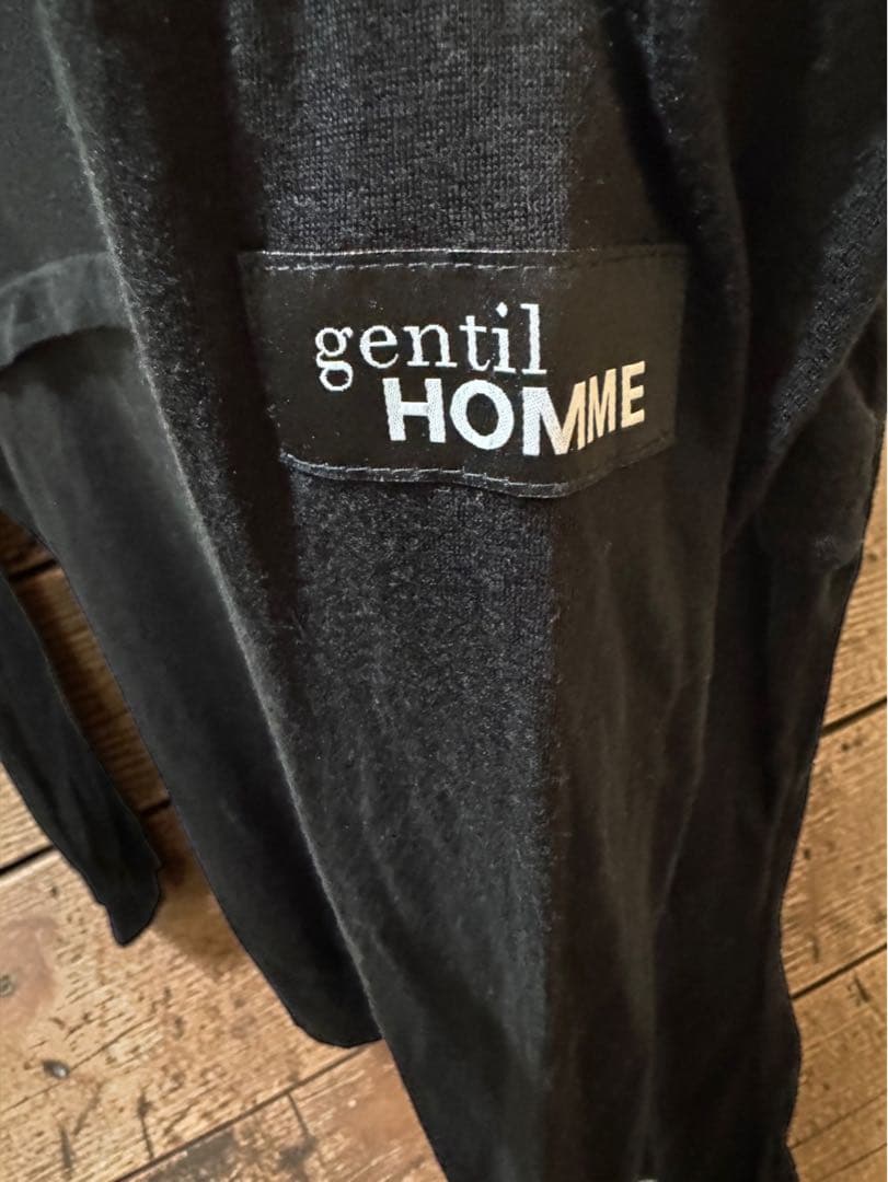 ジャンティgentilHOMMEメンズダンス長袖黒シースルーM