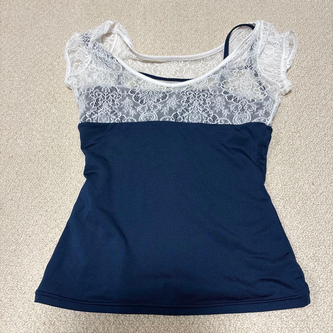 美品　ドゥッシュドゥッスウ　レオトップ　シャンデリーレースMサイズ