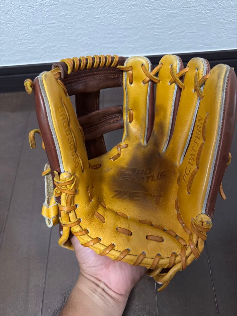 ZETT PROSTATUS 軟式用グローブ　内野手用 日本国旗刺繍