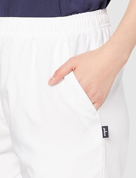 プリンス　レディースL　ロングパンツ　テニスウェア　白　ウインドパンツ　ジップ