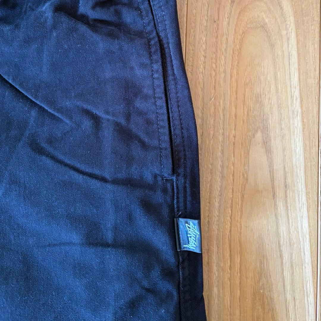 【美品】Stussy 黒 コットンパンツ　Ｓサイズ