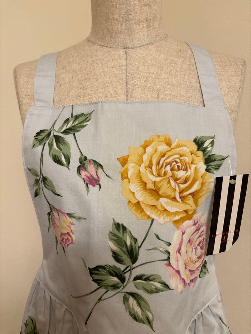 VALENTINO GARAVANI 花柄エプロン 綿100 未使用品