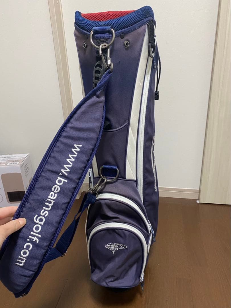 BEAMS GOLF スタンド付きキャディバッグ ネイビー