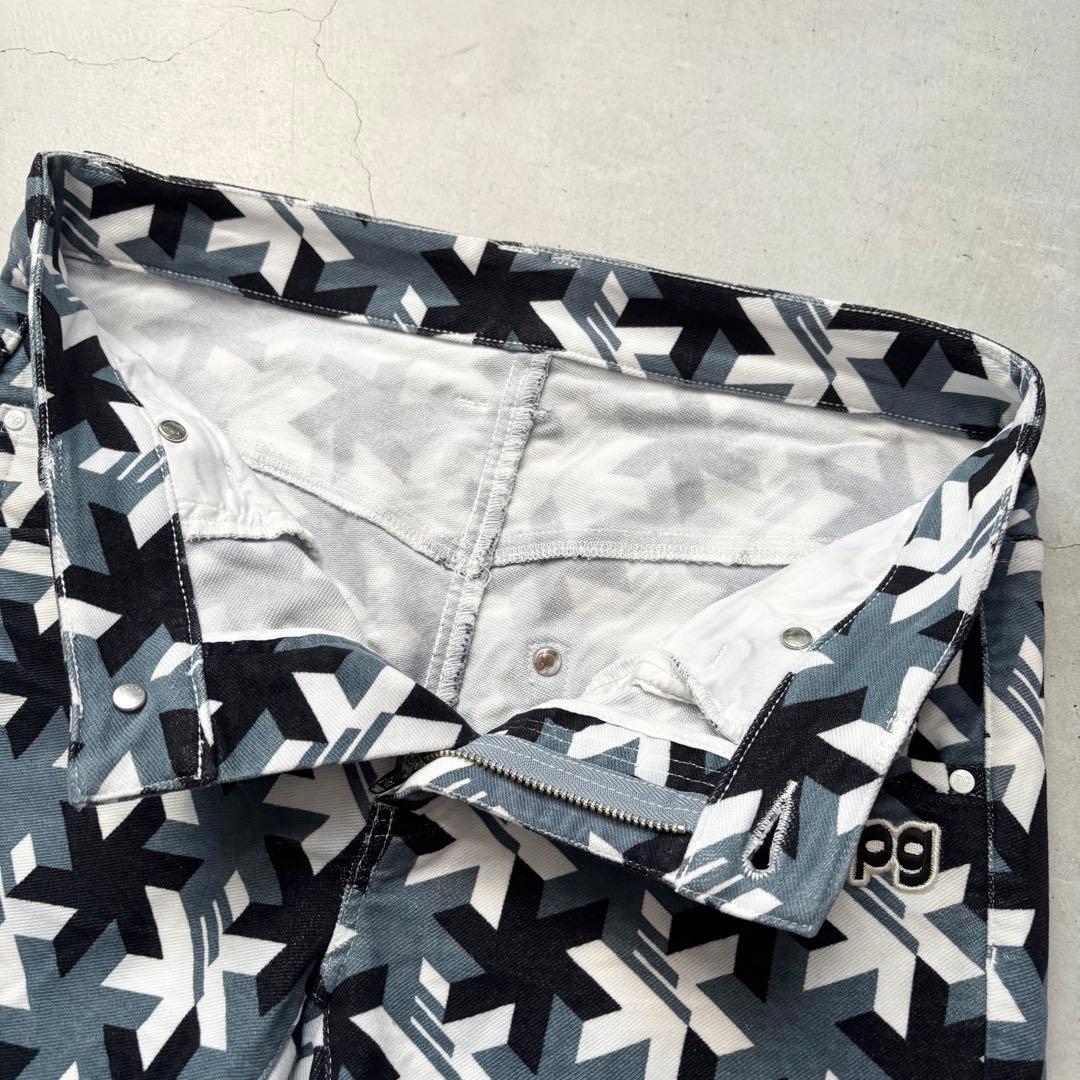 PEARLEY GATES パーリーゲイツ 総柄 ストレッチロングパンツ 秋冬